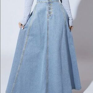 Denim Maxi Skirt